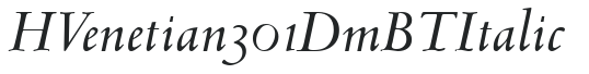 H_Venetian 301 Dm BT Italic preview