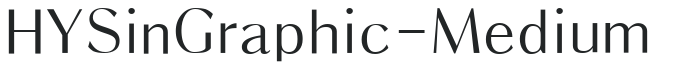 HYSinGraphic-Medium preview