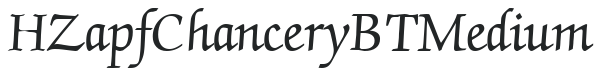 H_Zapf Chancery BT Medium preview