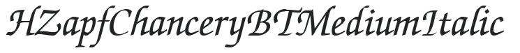H_Zapf Chancery BT MediumItalic preview