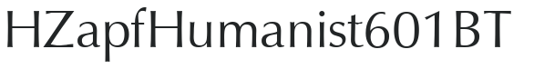 H_Zapf Humanist 601 BT preview