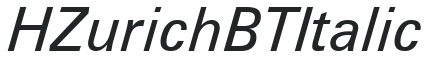 H_Zurich BT Italic preview