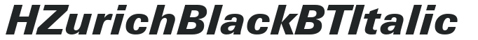 H_Zurich Black BT Italic preview
