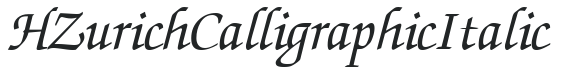 HZurichCalligraphic Italic preview