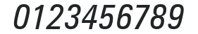 H_Zurich Condensed BT Italic numbers preview