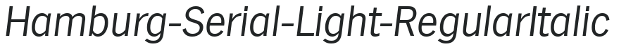 Hamburg-Serial-Light-RegularItalic preview