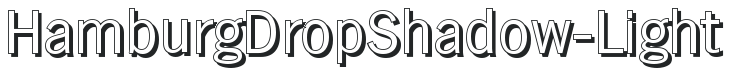 HamburgDropShadow-Light letters preview