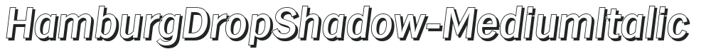 HamburgDropShadow-Medium Italic preview