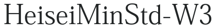 HeiseiMinStd-W3 preview