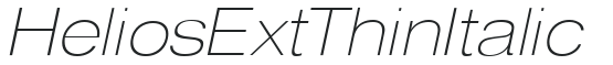 HeliosExtThin Italic preview
