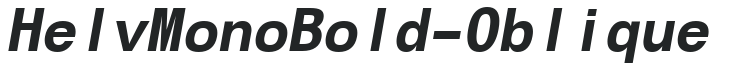 HelvMono Bold-Oblique preview