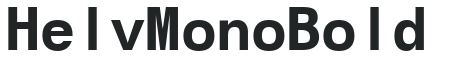 HelvMono Bold preview