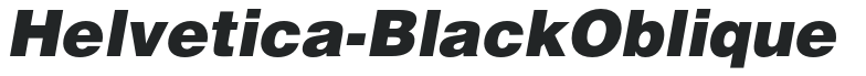 Helvetica-BlackOblique preview