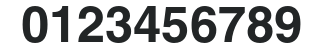 Helvetica-Bold numbers preview