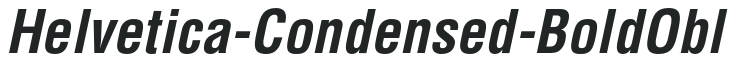 Helvetica-Condensed-BoldObl preview