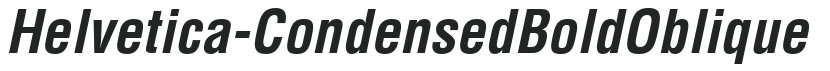 Helvetica-Condensed Bold Oblique preview