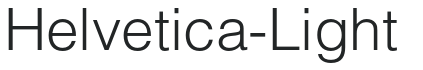 Helvetica-Light preview