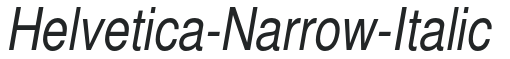 Helvetica-Narrow-Italic preview