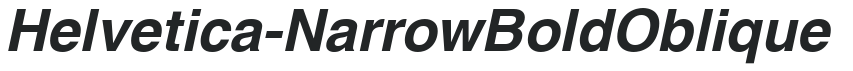 Helvetica-Narrow Bold Oblique preview