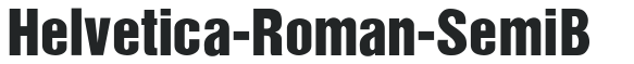 Helvetica-Roman-SemiB preview