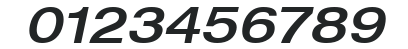 Helvetica 63 Medium Extended Oblique numbers preview