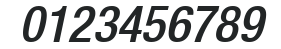 Helvetica 67 Medium Condensed Oblique numbers preview
