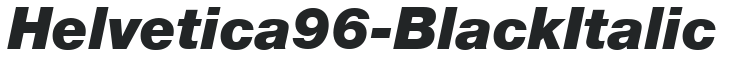 Helvetica96-Black Italic preview