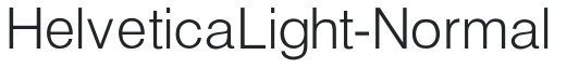 Helvetica_Light-Normal letters preview