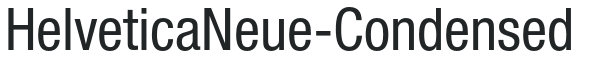 HelveticaNeue-Condensed preview