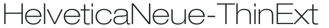 HelveticaNeue-ThinExt preview