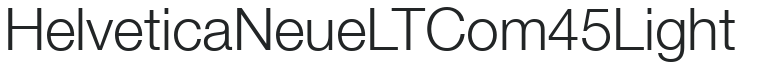 Helvetica Neue LT Com 45 Light preview