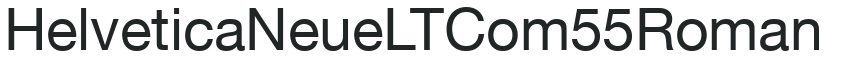 Helvetica Neue LT Com 55 Roman preview