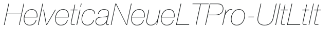 HelveticaNeueLTPro-UltLtIt preview