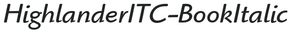 HighlanderITC-BookItalic preview