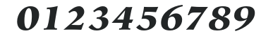 HiroshigeStd-BlackItalic numbers preview