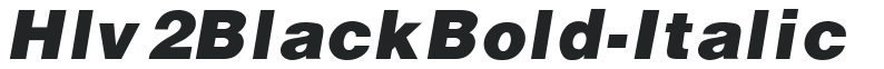 Hlv_2BlackBold-Italic preview