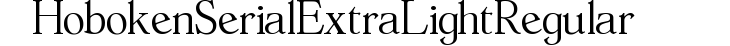 Hoboken-Serial-ExtraLight-Regular preview