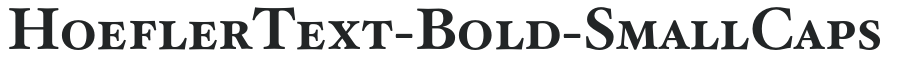 HoeflerText-Bold-SmallCaps preview