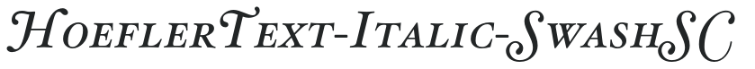 HoeflerText-Italic-SwashSC preview