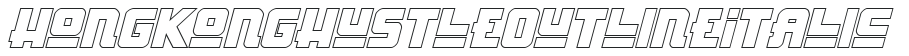 Hong Kong Hustle Outline Italic preview