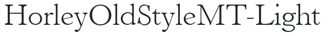 HorleyOldStyleMT-Light preview