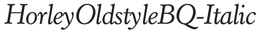 HorleyOldstyleBQ-Italic preview