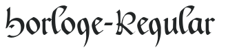 Horloge-Regular letters preview