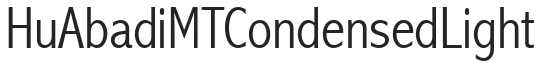 Hu_Abadi MT Condensed Light preview