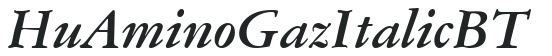 Hu_Amino Gaz Italic BT preview