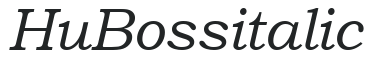 Hu_Bossitalic preview