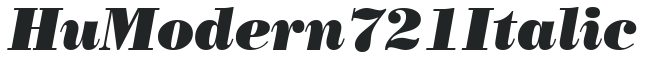 Hu_Modern 721 Italic preview