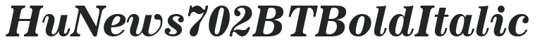 Hu_News 702 BT BoldItalic preview