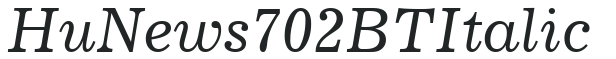 Hu_News 702 BT Italic preview