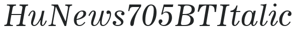 Hu_News 705 BT Italic preview